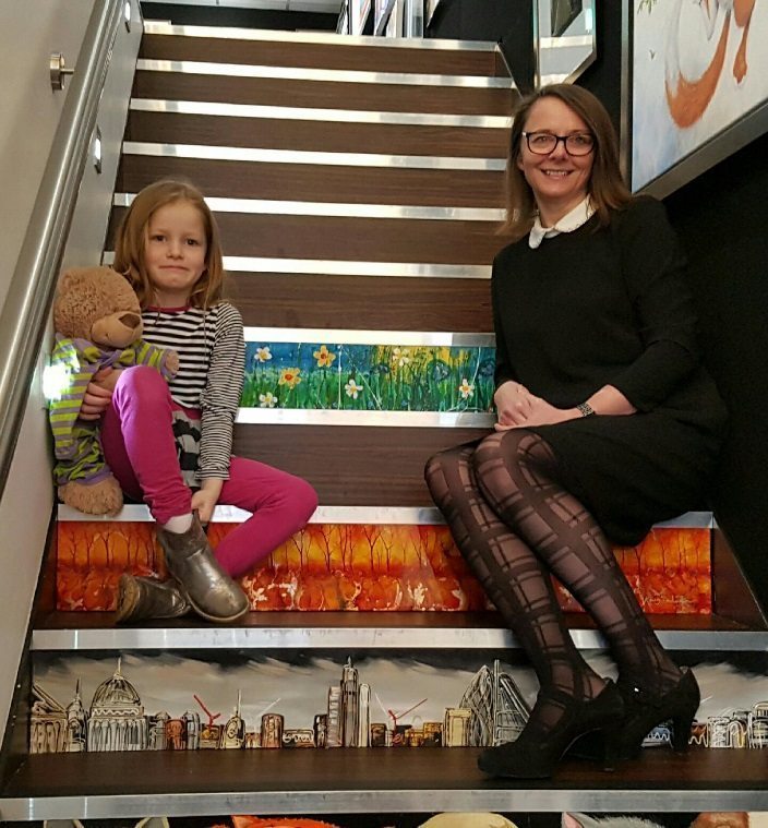 DAISY WATT, 7-YEAR-OLD ARTIST JOINS GALLERY ‘STAIRS OF FAME’