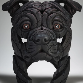 Edge Sculpture – Staffordshire Bull Terrier - Black. Open Edition Sculpture