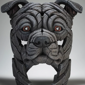 Edge Sculpture – Staffordshire Bull Terrier - Blue. Open Edition Sculpture