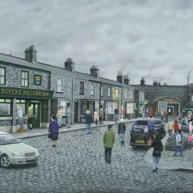 Leigh Lambert – On The Cobbles - Paper. Limited Edition Print, Hand Signed