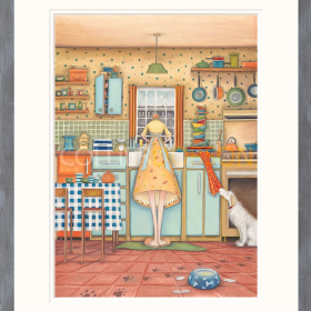 Dotty Earl – Another Kitchen Sink Drama. Limited Edition Print. Hand Signed by the Artist Framed