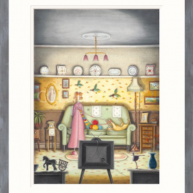 Dotty Earl – Big Night In. Limited Edition Print. Hand Signed by the Artist Framed