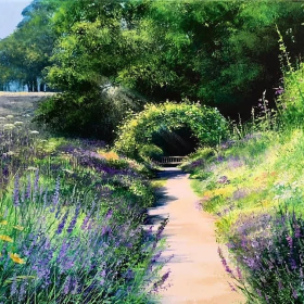 Heather Howe – Lavender Walk. Hand Signed, Limited Edition Print.