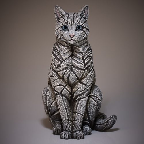 Edge Sculpture – Cat - Sitting - White. Open Edition Sculpture