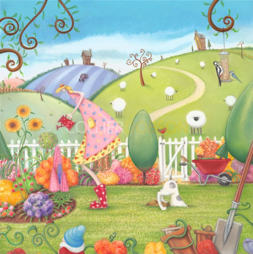 Dotty Earl – The Gardener’s World. Limited Edition Print. Hand Signed by the Artist