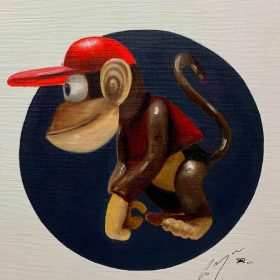 Chris Morgan – Diddy Kong - Oil Study Original, Hand Signed by the Artist