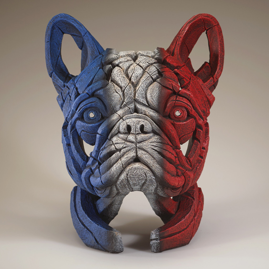 Edge Sculpture - French Bulldog Bust - Tricolore