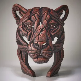 Edge Sculpture - Panther Bust - Jungle Flame - FREE UK Delivery