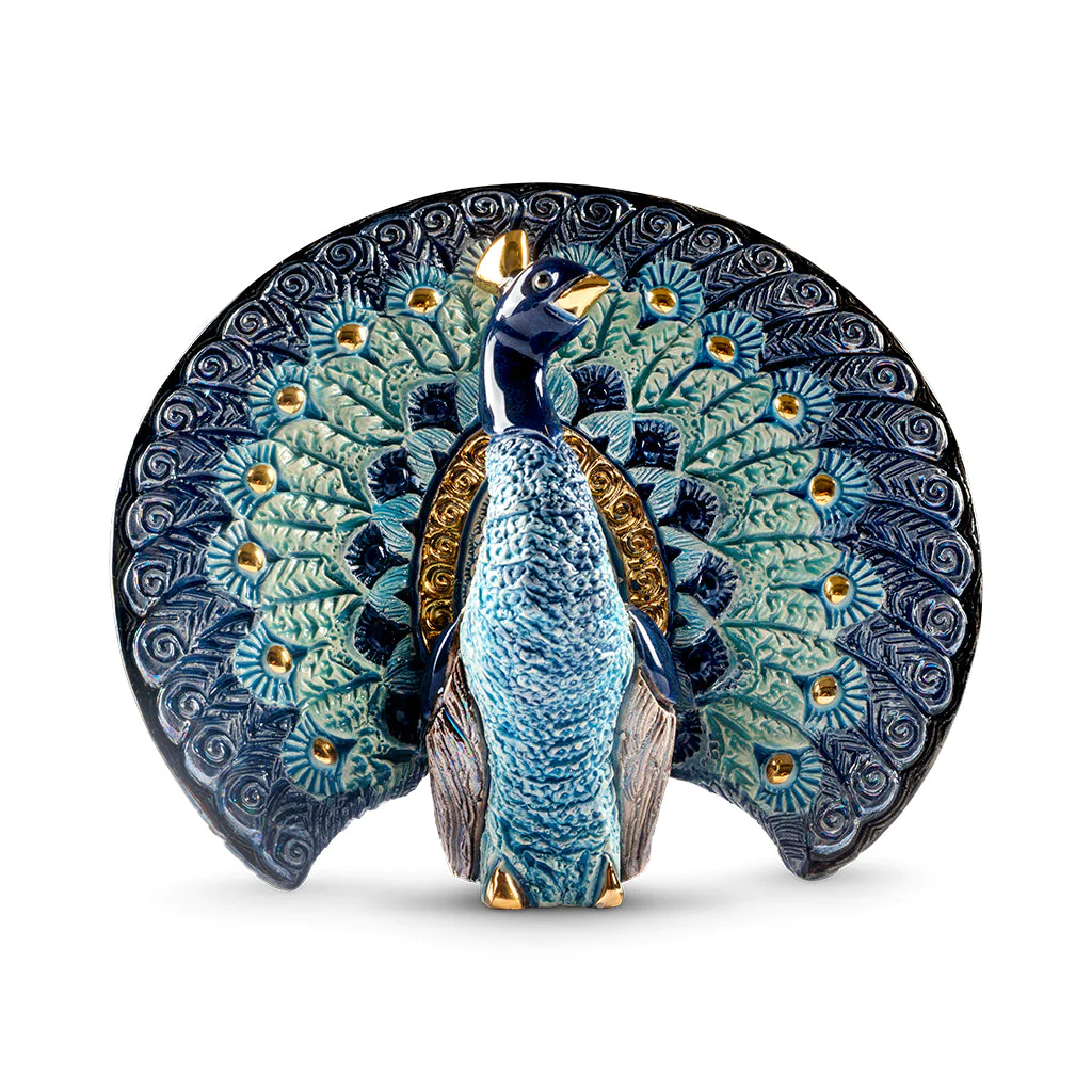 De Rosa - Blue Peacock - Handcrafted Ceramics- FREE UK Delivery - Limited 2 Art