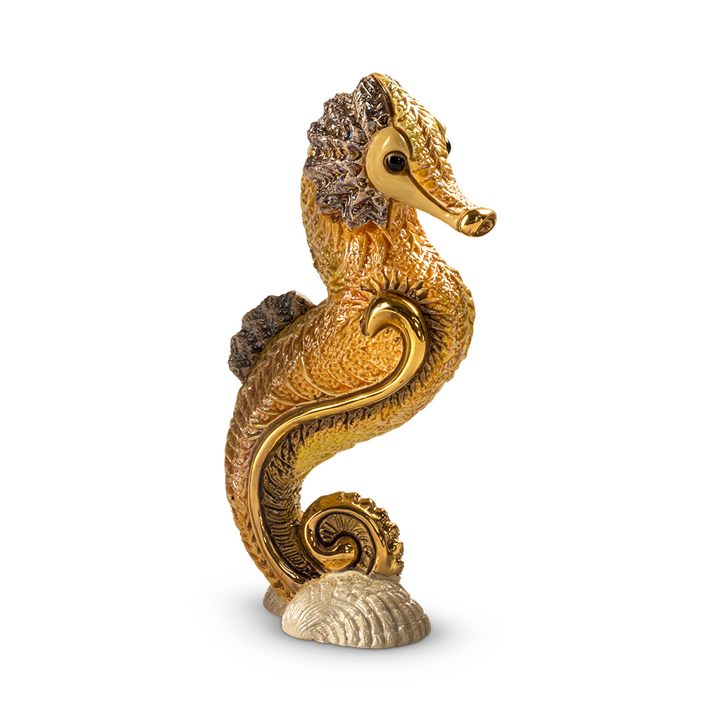 De Rosa - Orange Seahorse - Handcrafted Ceramics - FREE UK Delivery - Limited 2 Art