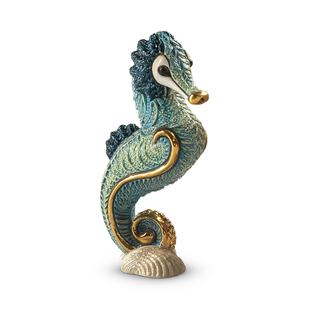 De Rosa - Turquoise Seahorse - Handcrafted Ceramics - FREE UK Delivery - Limited 2 Art